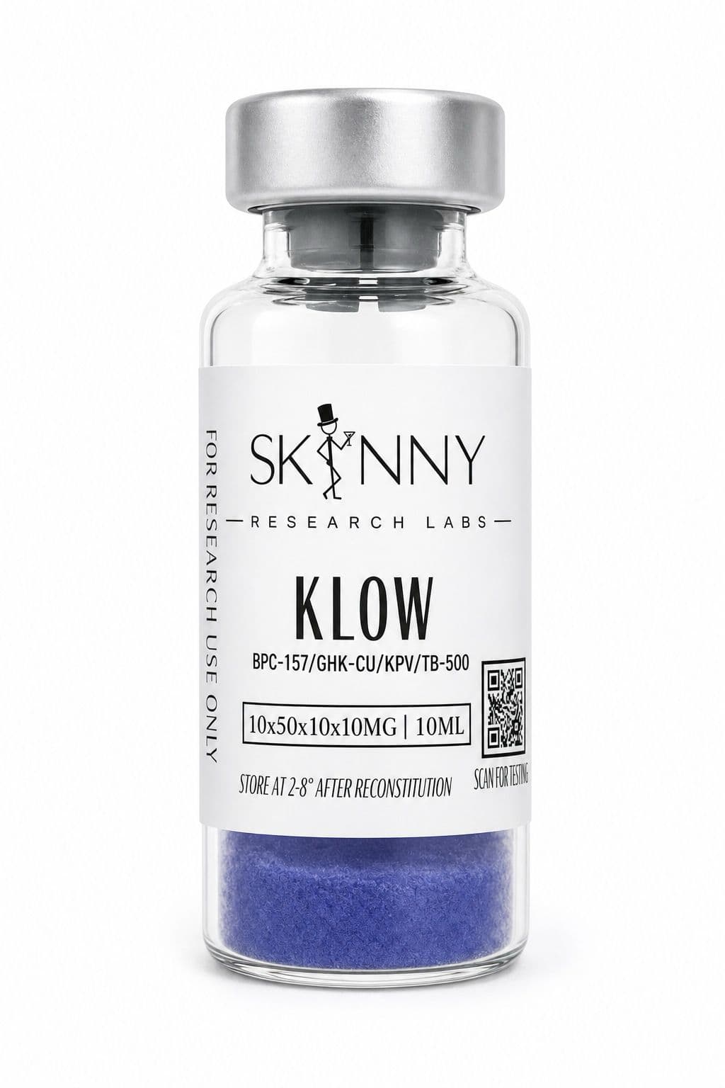 BPC-157 / GHK-Cu / KPV / TB-500 (KLOW) vial